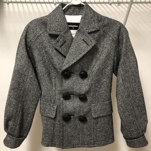 Authentic DSQUARED2 wool jacket coat 38IT XS Grey Tweed